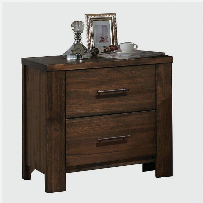 Table de chevet 2 tiroirs Oak