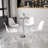 Helmscott Round Glass Event and Cocktail Table with Chrome Base-1818631762