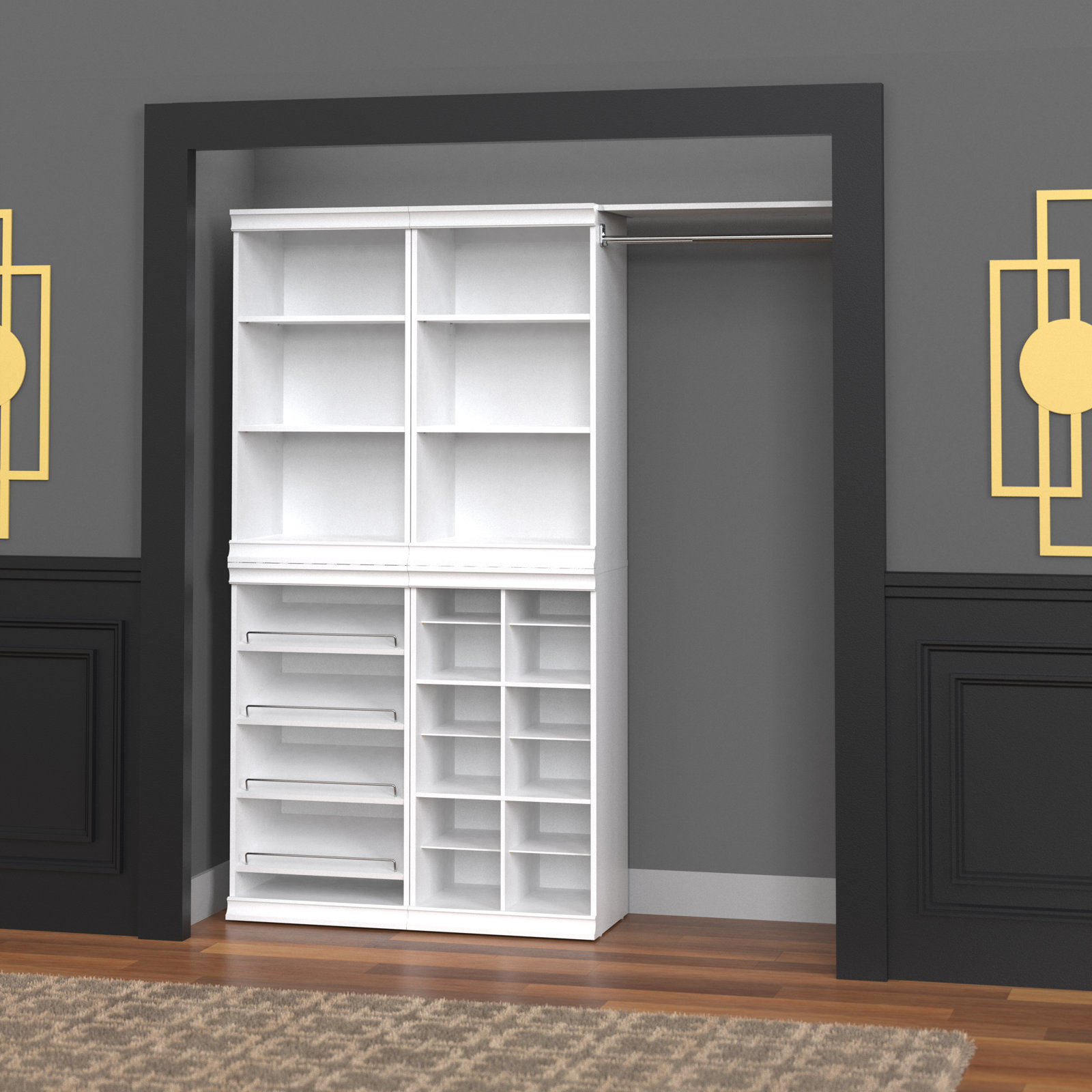 Modular Storage Closet System, White