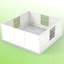 Boîte de mise bas réglable avec coussin lavable pour chiens de grande race
