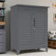 Armoire à outils de 47 po de hauteur en ardoise pour garage, salle de bain, buanderie, atelier de rangement en métal, espaces extérieurs bien organisés, utilisation flexible