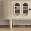 Meuble télé en bois massif blanc crème-105897407