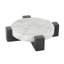 Plateau rond Besser Cole et marbre gris avec base en forme de X noire-1030496706