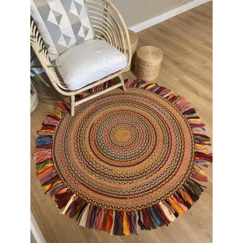 Tapis rond rond Olalla, Rond 3 pi 3 po