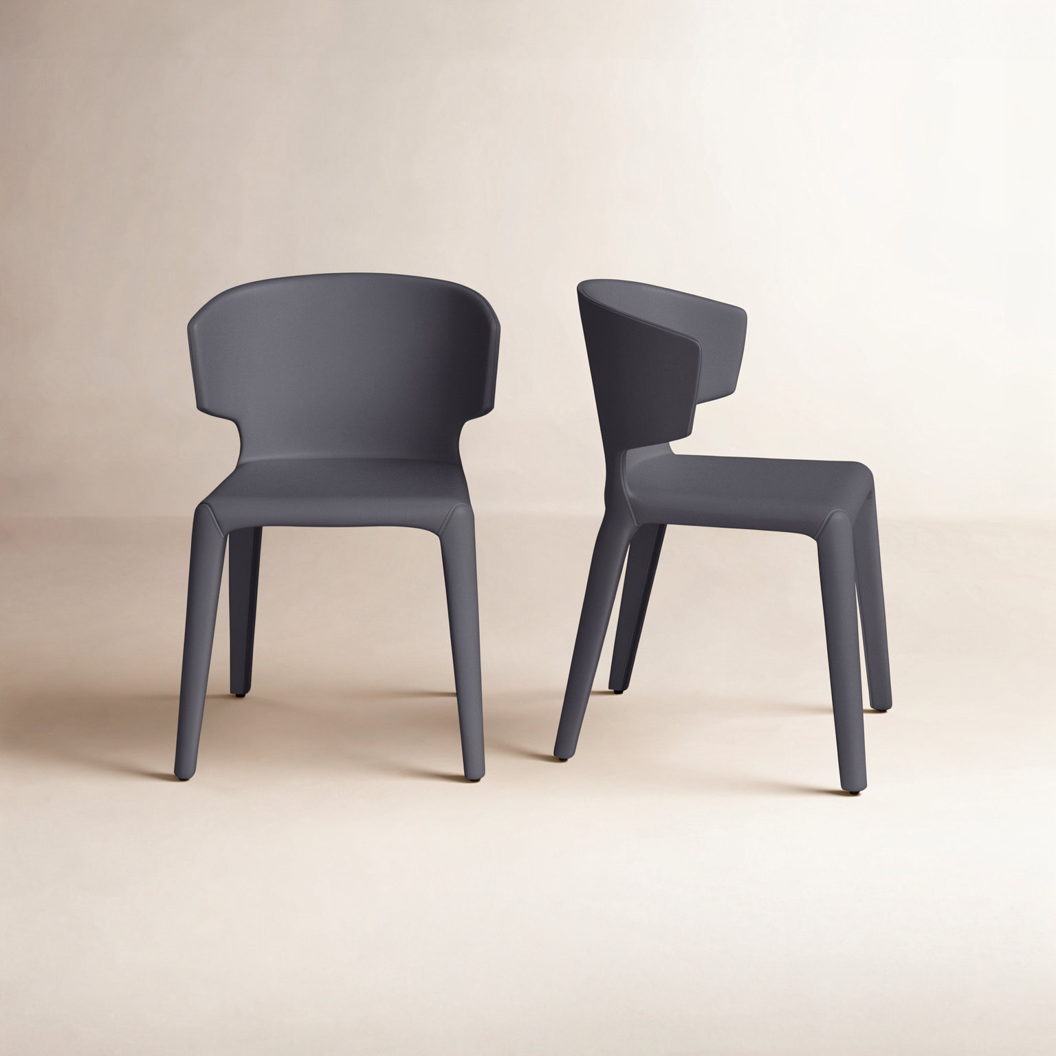 Cesar Upholstered Side Chair, Gray
