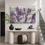 Œuvre d'art mauve lavande mauve sur fond effet bois, images murales rétro rustiques, impression sur toile encadrée-899922255-825709749-807997935
