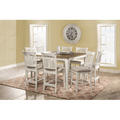 Hartling - Person Extendable Solid Wood Solid Wood Top Four Leg Dining Set