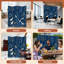 Cloison pliante 4 panneaux paravent Royal Whimsical Blue Forest