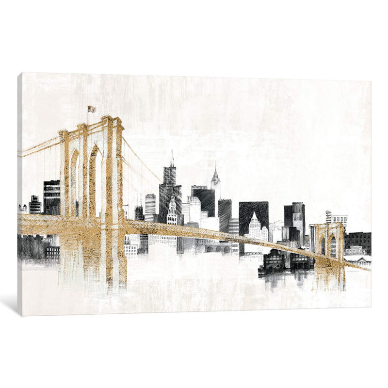 Skyline Crossing 1 Piece Wall Art on Canvas, 66.04 cm H x 45.72 cm W x 1.91 cm D