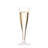 Plastic Disposable Champagne Flute Silver Glitter