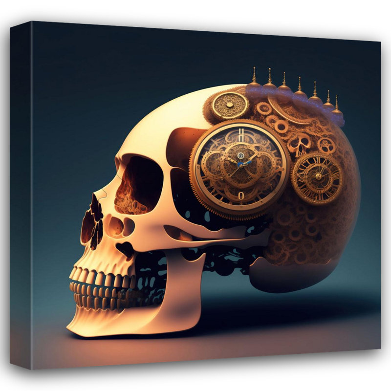 " Skull 7 " by Stephen Chambers, 26" H x 26" W x 1.5" D