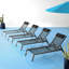 Catania 50cm Long Reclining Single Chaise with Cushions-26337541
