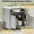 Double Sink Bathroom Vanity In Modern Gray Finish, With Drawer And Adjustable Shelf - Chic Fixture 60" Ceramic Sinks, Soft Close Feature Sophisticated Element-1355472556