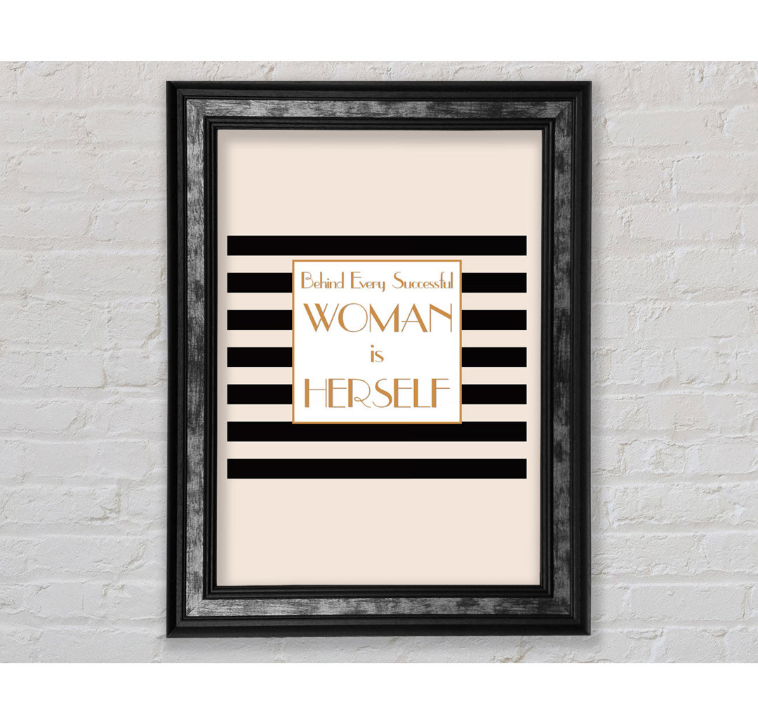 Hinter jeder erfolgreichen Frau - Single Picture Frame Typography