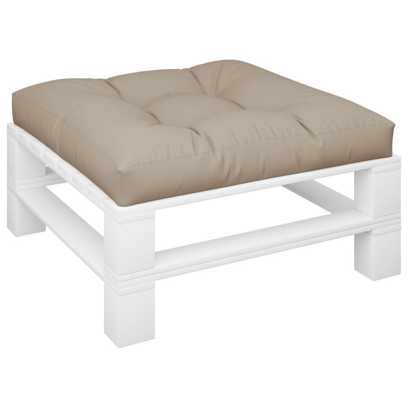 vidaXL Pallet Cushion Taupe 27.6"x27.6"x4.7" Fabric, 27.6" H x 27.6" W x 4.7" D, Taupe