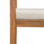 Ensemble de 2 tabourets de bar d'extérieur en bois de teck avec coussin beige Abaco-845706083