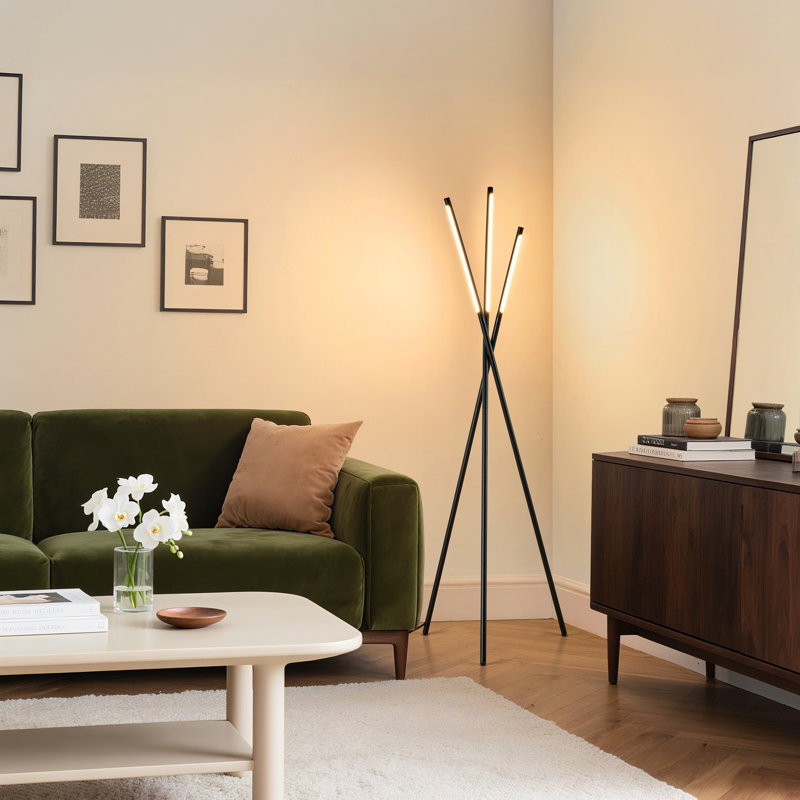 Lampe trépied 60 po à DEL à intensité variable avec télécommande