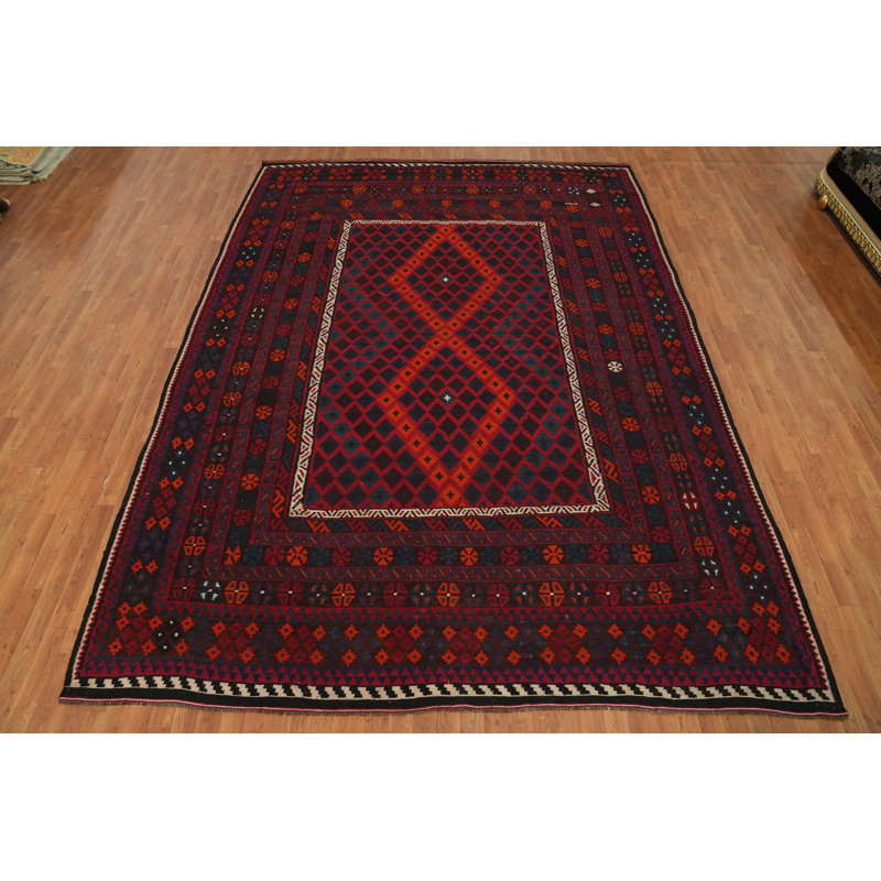 Tapis rouge Kilim 9 pi 13 po
