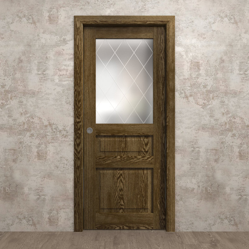 Porte coulissante à poche | Ego 5011 | Ensemble de quincaillerie de rail | Portes intérieures modernes en bois massif pour chambre à coucher