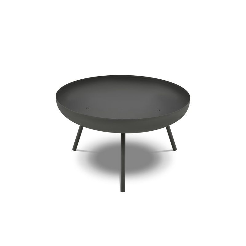 Round Steel Smokeless Fire Pit, 44cm H x 75cm W x 75cm D