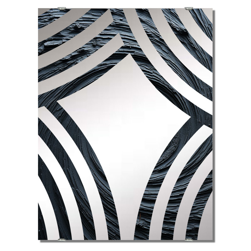 Witman - Abstract Modern Spiral Mirror Wall Decor MIR137922, 40" x 30"