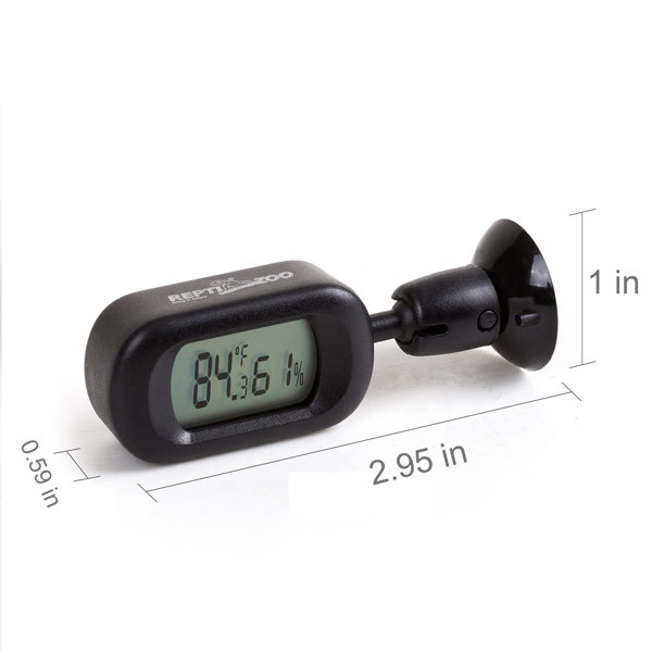 Mini Reptile Terrarium Thermometer Hygrometer with Probe Reptile  Thermometer and Humidity Gauge Digital Pet Thermometer with Fast Readout  for Turtles