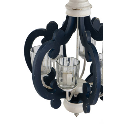 Luminaire suspendu en bois naturel à 6 lumières de style lustre en bois pour cuisine, salle à manger, ampoule non incluse