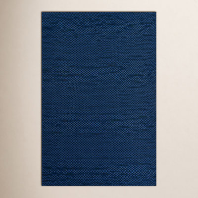 Marseille Hand Woven Geometric Blue Indoor Outdoor Rug
