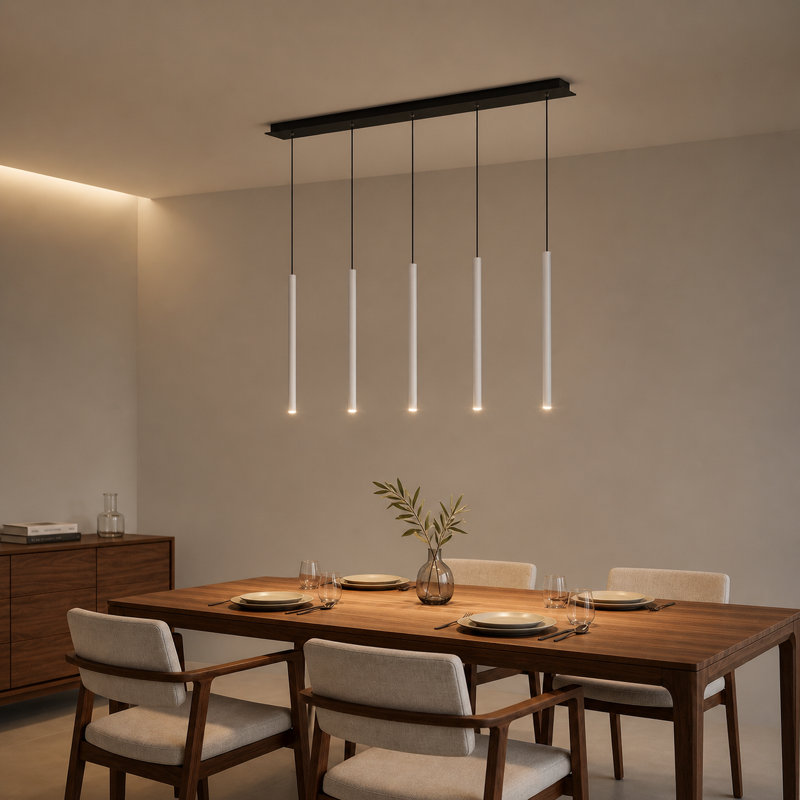 Baileyton 5 - Light Kitchen Island Pendant, White