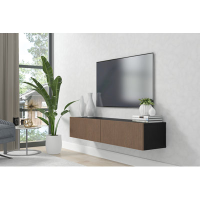Meuble télé mural flottant de 53 po pour téléviseur de 70 po ou moins Housley