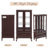  52" Lighted Curio Cabinet with Drawer, Vintage Glass Curio Showcase with 3-Tier Adjustable Shelves & Mirrored Back Panel, Light Blub Included, Wooden China Cabinet with Tempered Glass Doors for Living Room, Bedroom, Dining Room-577153525