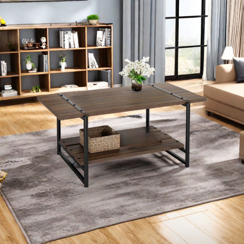 Adhya Coffee Table with Storage, Brown