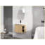 Meuble-lavabo mural 28 po avec lavabo en céramique blanche et porte à fermeture en douceur, emballage KD-1377077131