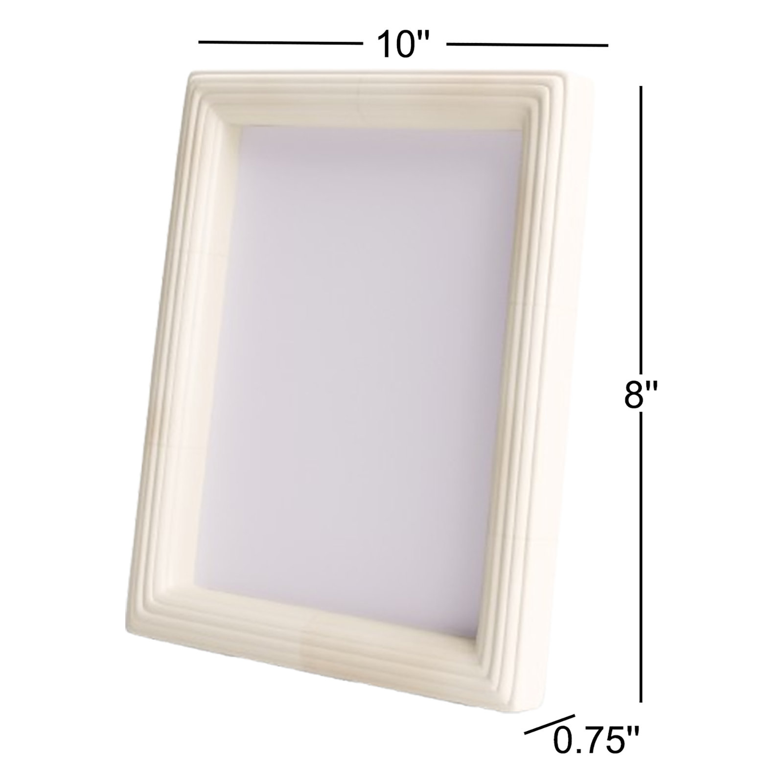 Zuriah Bone Picture Frame, White, 8" x 10"