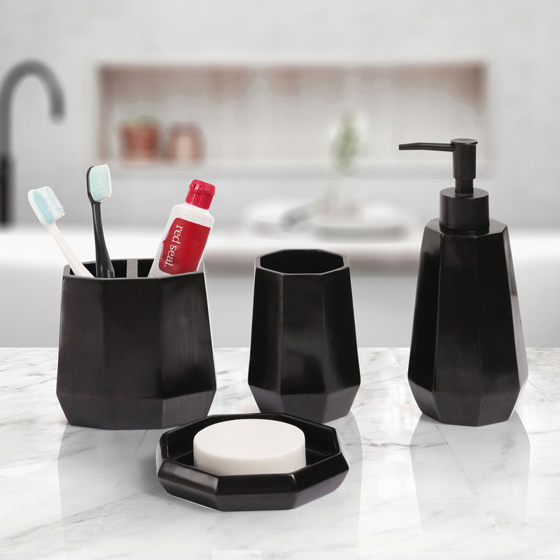 4 Piece Bathroom Accessory Set