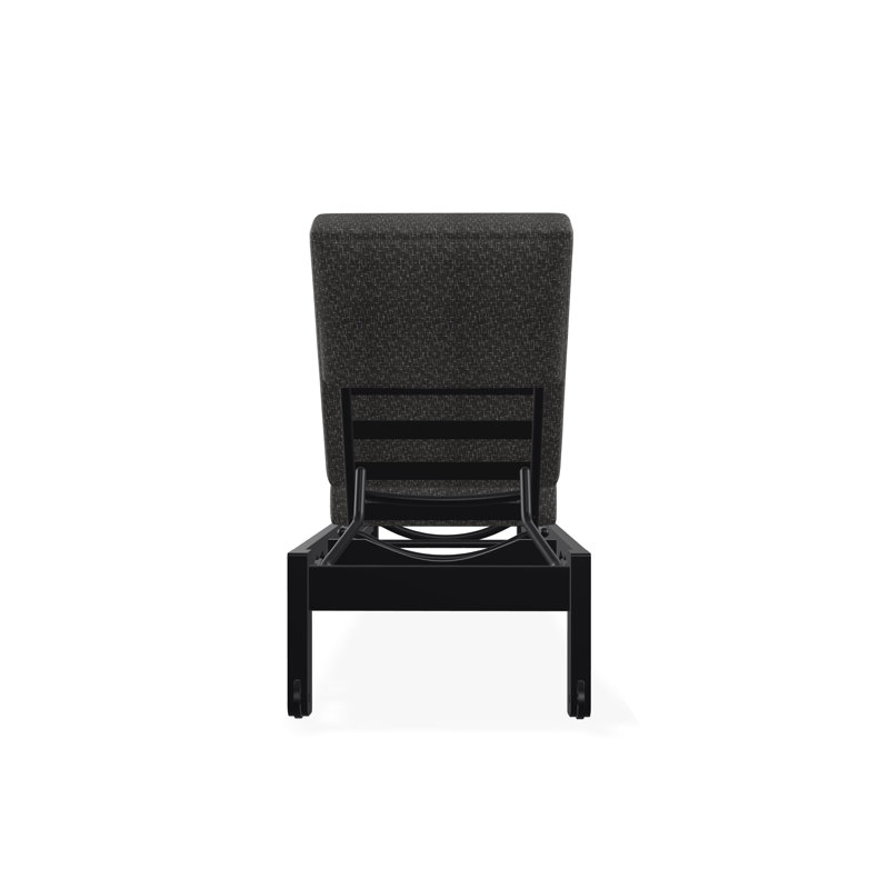 Chaise longue sans accoudoirs en polyester à 3 positions Leeward, Noir, Charbon H Voici