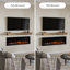 Highmark 72" Recessed or Wall Mounted Electric Fireplace Heater, 10 Flame Colours, Google & Alexa Compatible, Logs & Crystals, Remote Control-1455600304