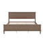 Lit plateforme en bois de style Mid-Century avec tête de lit et support à lattes en bois, aucun sommier nécessaire, très grand, blanc (ancien SKU: BS701P193474K)-1162394453