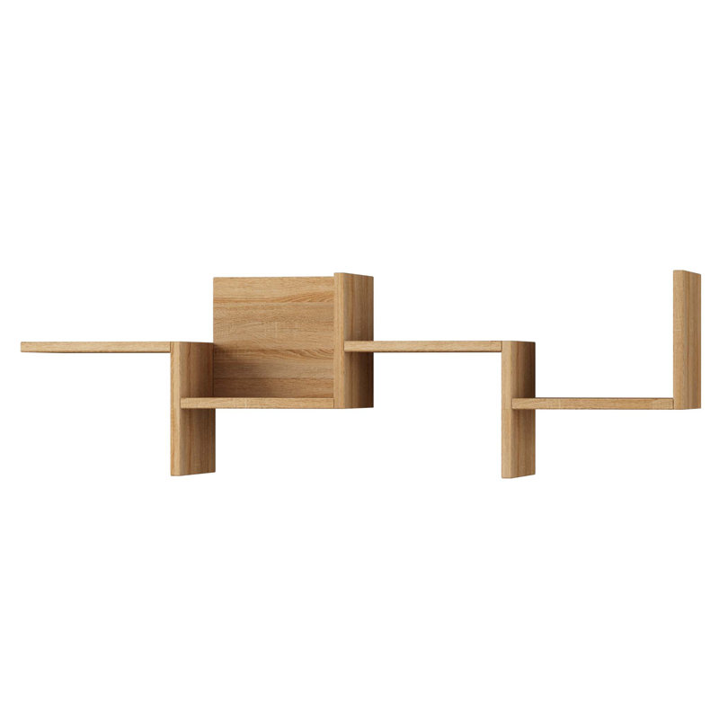 4 Piece Floating Shelf, Oak