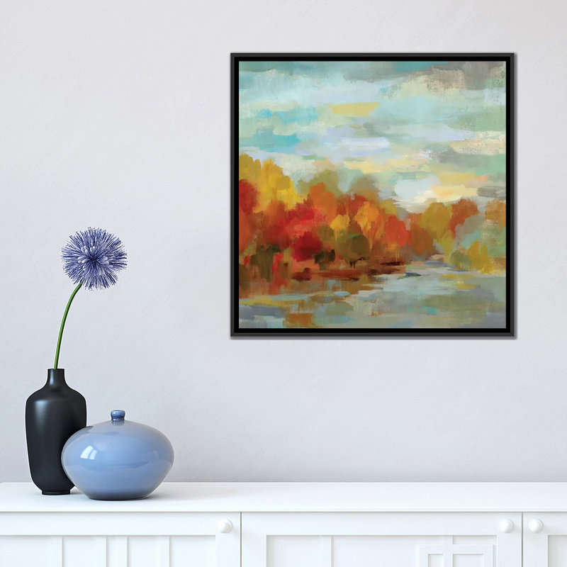 «Octave Dreamscape», reproduction sur toile, H 18 po x l 18 po x P 1,5 po, Toile avec cadre noir, Pas de tapis