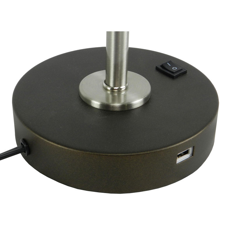 Lampe de table élégante, Nickel brossé