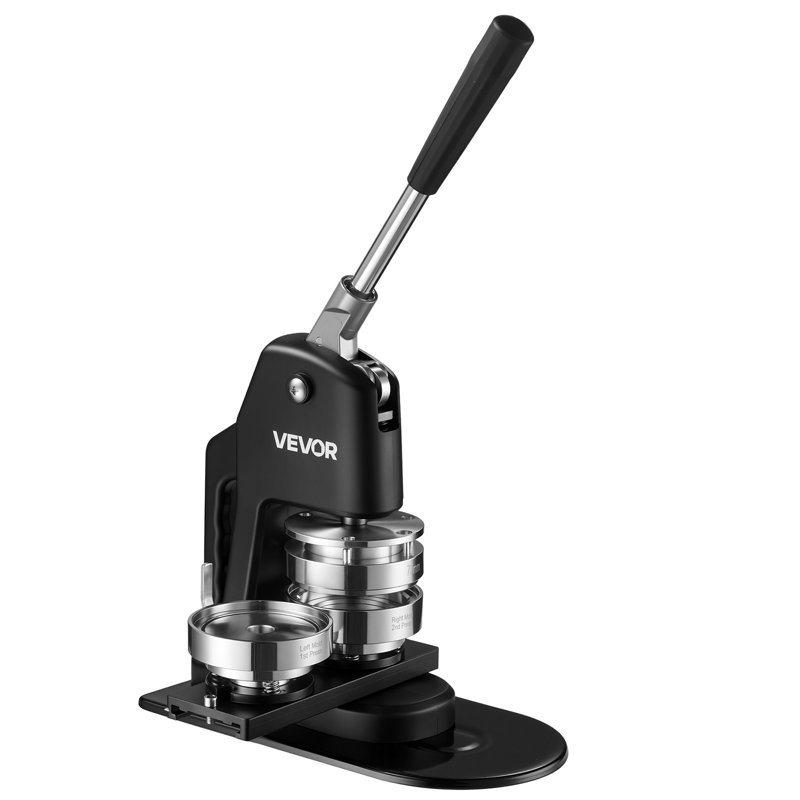 Button Maker Machine 1.25"/2.25"/3"(32/58/75 mm) 3-in-1 Pin Maker, with 300pcs Button Parts, Circle Cutter, Magic Book, Ergonomic Handle, for DIY Badges, Pins, Fridge Magnets and Key Chains