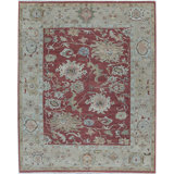 Ziegler Wool Oriental Area Rug in Rust/Beige