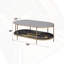 Table basse en verre et champagne