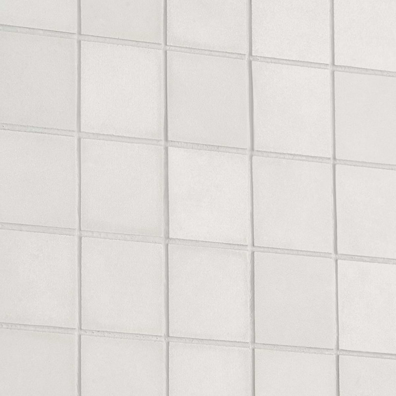 Clay 12x12 Matte Concrete Look Porcelain Mosaic Tile, Calm White