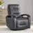 Britnee Genuine Leather Swivel Power Recliner-1194143542