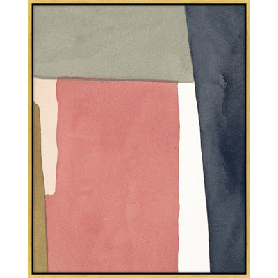 Art mural rose chaud et indigo