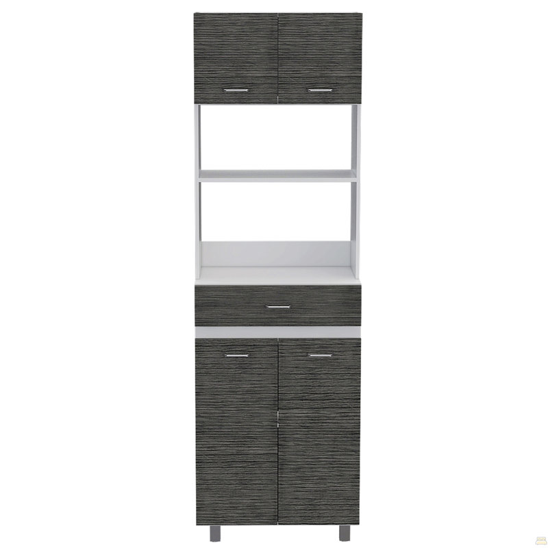 Garde-manger à 2 tablettes et 1 tiroir, Gris