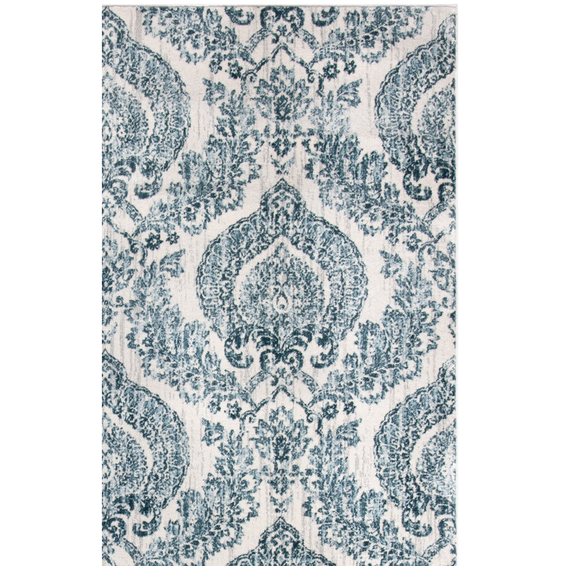 Coyer Performance Damask Rug, Rectangle 4' x 6'