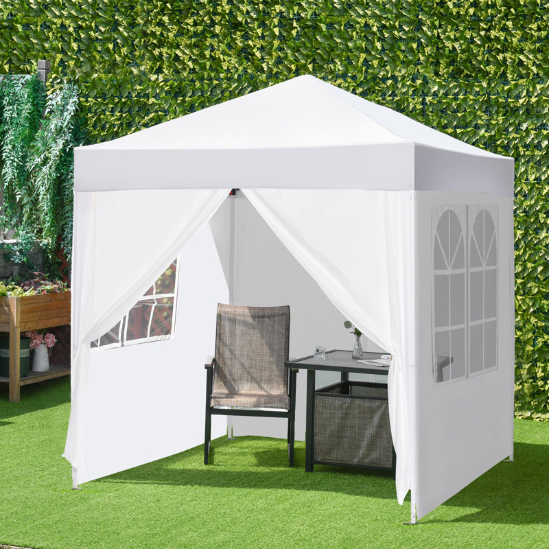 2m x 2m Steel Pop-Up Gazebo, White